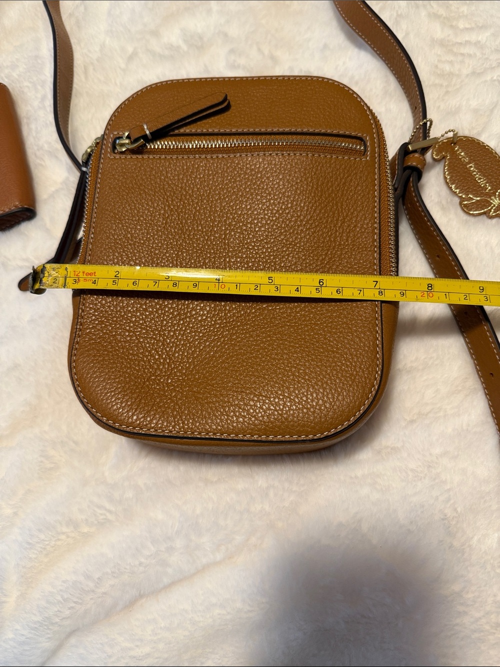 Vera Bradley Cognac Brown Pebbled Leather Crossbody with Matching Wallet NWT - Picture 5 of 13